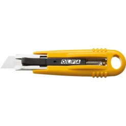 Olfa SK-4 Self-Retracting Safety Knife - 6.3-in - ABS Plastic And Stainless Steel - Yellow