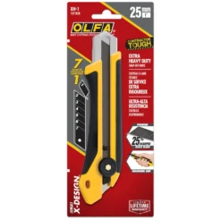 Olfa XH-1 Utility Knife With UltraSharp Black Blade - 25-mm - Rubber And Fibreglass - Black And Yellow -ToolPro Sales Store 0002064b L