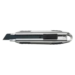 Olfa Auto-Lock Utility Knife - 18-mm - Aluminum - Black And Silver