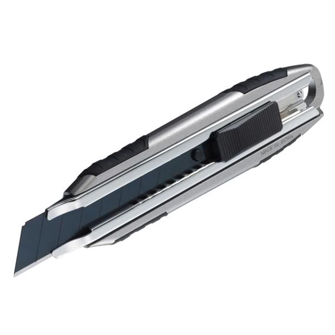 Olfa Auto-Lock Utility Knife - 18-mm - Aluminum - Black And Silver 2 Olfa Auto-Lock Utility Knife - 18-mm - Aluminum - Black And Silver - Image 2