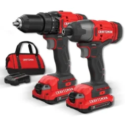 Craftsman 20 V Max 2 Cordless Power Tools Combo Kit With Batteries And Charger - 1500 RPM - 3100 BPM - Quick Change 7 Craftsman 20 V Max 2 Cordless Power Tools Combo Kit With Batteries And Charger - 1500 RPM - 3100 BPM - Quick Change -ToolPro Sales Store 00276545 L
