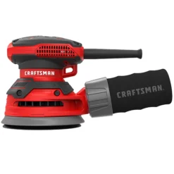 Craftsman 5-in Corded Random Orbit Sander With Dust Bag - 3-Amp Motor - 12000 OPM - 8 Holes - Dust-Sealed Switch