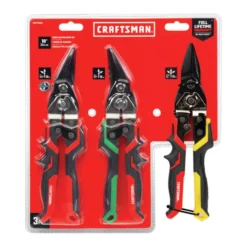 Craftsman Aviation Snips - Right Cut - Red And Green - Pack Of 3