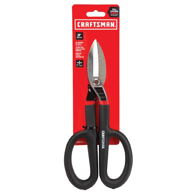 Craftsman All Purpose Tin Snips - 10-in - Red 3 Craftsman All Purpose Tin Snips - 10-in - Red - Image 3