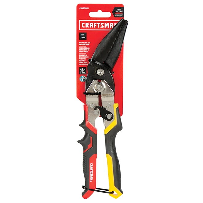 Craftsman Aviation Snips - 11-in - Offset Long Cut - Red And Yellow 2 Craftsman Aviation Snips - 11-in - Offset Long Cut - Red And Yellow - Image 2