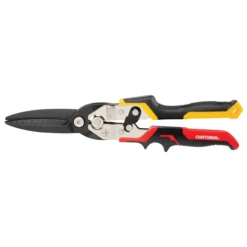 Craftsman Aviation Snips - 12-in - Straight Long Cut - Red And Yellow