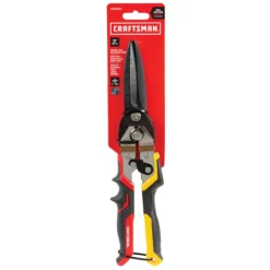 Craftsman Aviation Snips - 12-in - Straight Long Cut - Red And Yellow -ToolPro Sales Store 00276762c L
