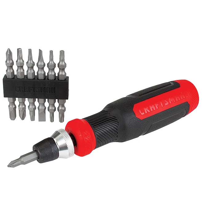 Craftsman Precision Screwdriver - Multi-Bits - 12-in-1 - Black And Red 3 Craftsman Precision Screwdriver - Multi-Bits - 12-in-1 - Black And Red - Image 3