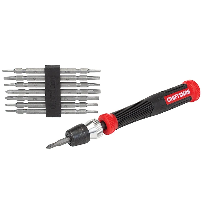 Craftsman Precision Screwdriver - Multi-Bits - 14-in-1 - Black And Red 2 Craftsman Precision Screwdriver - Multi-Bits - 14-in-1 - Black And Red - Image 2