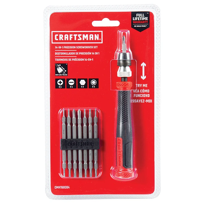 Craftsman Precision Screwdriver - Multi-Bits - 14-in-1 - Black And Red 1 Craftsman Precision Screwdriver - Multi-Bits - 14-in-1 - Black And Red