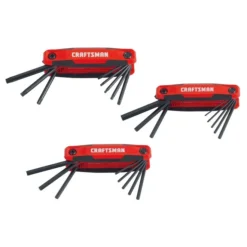 Craftsman Folding Hex Keys Set - Composite And Rubber - Black - 25 Keys