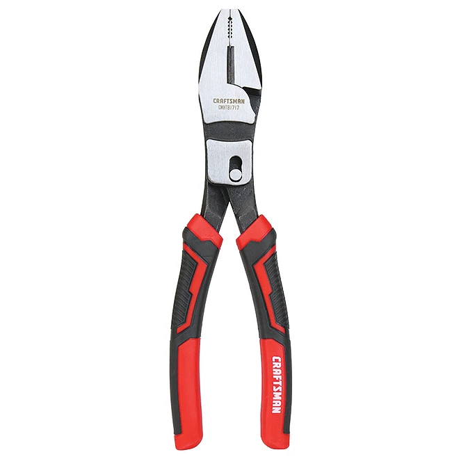 Craftsman Lineman's Pliers - Compound Act - 8" - Steel - Red And Black 2 Craftsman Lineman's Pliers - Compound Act - 8" - Steel - Red And Black - Image 2