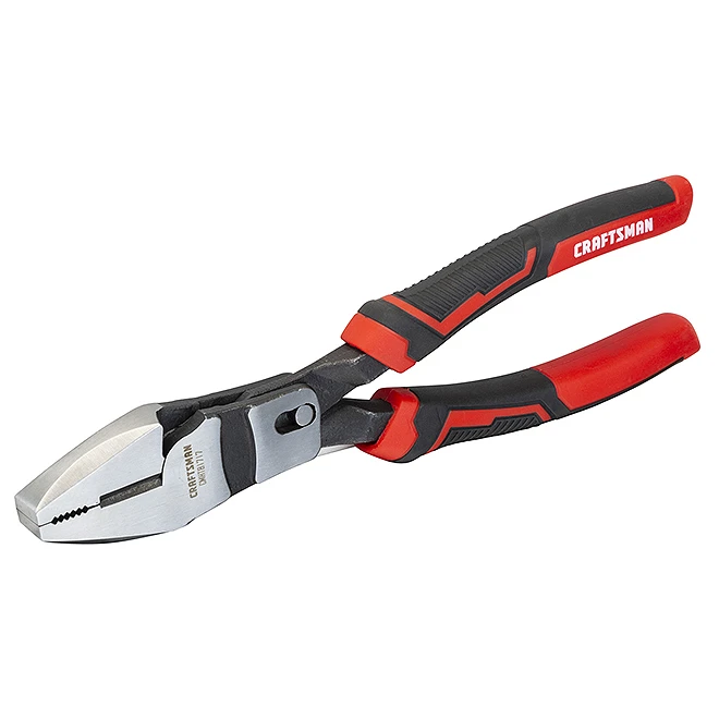 Craftsman Lineman's Pliers - Compound Act - 8" - Steel - Red And Black 1 Craftsman Lineman's Pliers - Compound Act - 8" - Steel - Red And Black