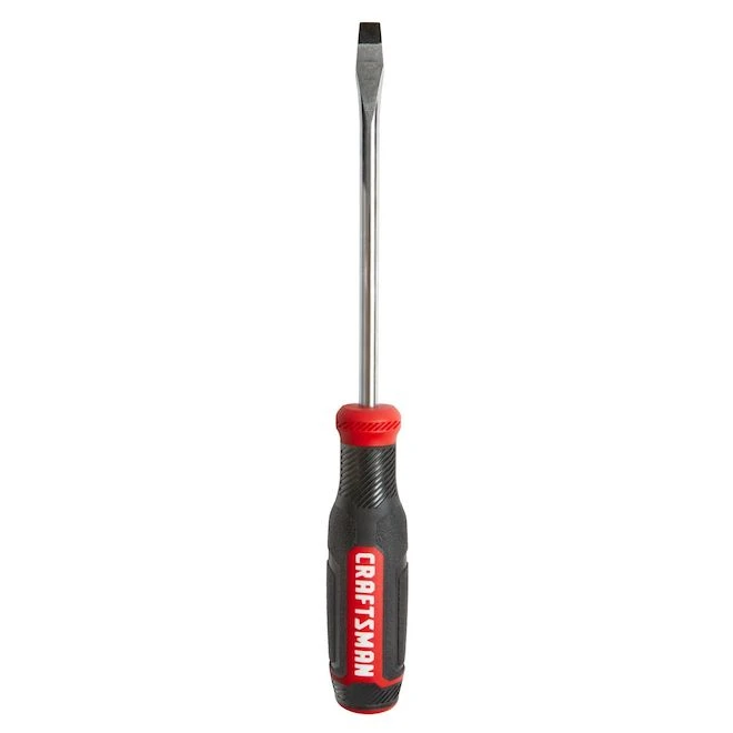 Craftsman Slotted Screwdriver - Bi-Material - 5/16" X 6" - Red And Black 2 Craftsman Slotted Screwdriver - Bi-Material - 5/16" X 6" - Red And Black - Image 2