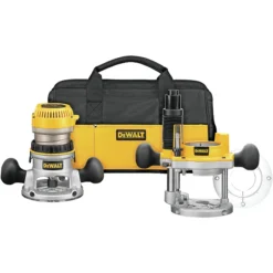 Dewalt 2 1/4-HP Fixed Base And Plunger Corded Router Combo Kit - 12-A Motor - Variable Speed