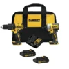 DeWalt Hammer Drill And Impact Driver With Batteries And Charger - Brushless Motor - LED Light - Cordless