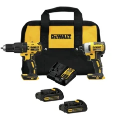 DeWalt Hammer Drill And Impact Driver With Batteries And Charger - Brushless Motor - LED Light - Cordless