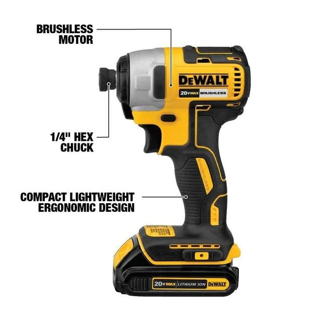 DeWalt 20-Volt Max Cordless Impact Driver Kit - Brushless Motor - LED Light - Variable Speed 1 DeWalt 20-Volt Max Cordless Impact Driver Kit - Brushless Motor - LED Light - Variable Speed