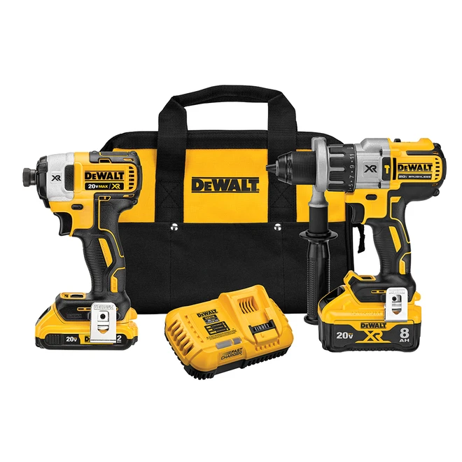 DeWalt Power Detect XR 20-Volt 2-Power Tool Combo Kit With Batteries And Charger - Brushless - Cordless - Variable Speed 1 DeWalt Power Detect XR 20-Volt 2-Power Tool Combo Kit With Batteries And Charger - Brushless - Cordless - Variable Speed