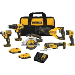 Dewalt 20 V Max Cordless Brushless Tool Set - 6-Piece - Lithium-Ion Battery