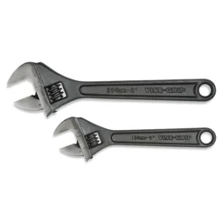 IRWIN Vise-Grip 6 And 8-in Black Oxide Adjustable Wrench - 2-Pack