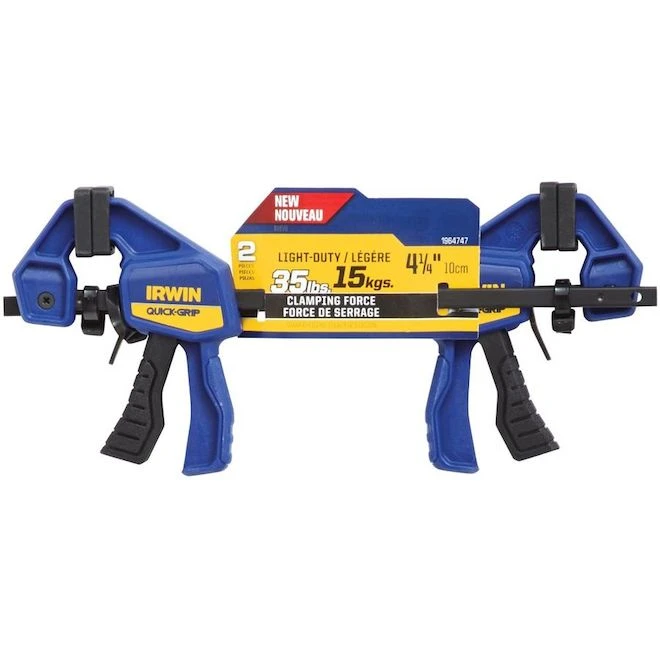 IRWIN QUICK-GRIP 2 -Pack 4-1/2-in QUICK-GRIP Bar Clamp 2 IRWIN QUICK-GRIP 2 -Pack 4-1/2-in QUICK-GRIP Bar Clamp - Image 2