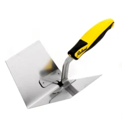 Richard Ergo-Grip Inside 90° Corner Trowel - Stainless Steel - 4-in - Rubberized Handle