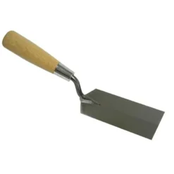 Richard Professional Square End Margin Trowel - High Carbon Steel Blade - 1 3/4-in W X 5-in L - Hardwood Handle