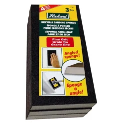 Richard 4-Sided Drywall Sanding Angled Sponge - Medium Grit - 8 7/8-in L X 4-in W X 3/4-in H - 3 Per Pack