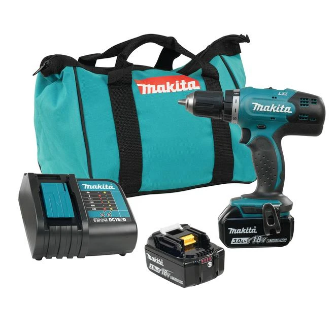 Makita LXT 1/2-in Cordless Drill - 18 V - Lithium-Ion Batteries, Charger And Toolbag Included 1 Makita LXT 1/2-in Cordless Drill - 18 V - Lithium-Ion Batteries, Charger And Toolbag Included