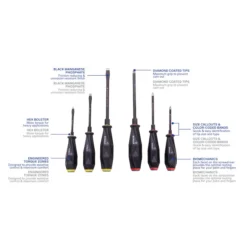 Kobalt 6 Diamond Tip Screwdriver Set, Blue