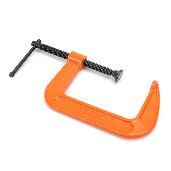 Pony 2600 4-in C-Clamp - Powder Coated Orange Finish 2 Pony 2600 4-in C-Clamp - Powder Coated Orange Finish - Image 2