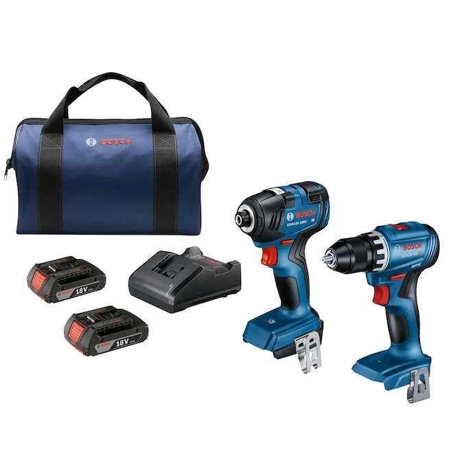 Bosch 18V 2-Tool Combo Kit With Impact Driver, Drill/Driver And (2) 2.0 Ah Batteries 2 Bosch 18V 2-Tool Combo Kit With Impact Driver, Drill/Driver And (2) 2.0 Ah Batteries - Image 2