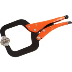 Grip-on 6-in Welding C-Clamp With Swivel Pad Locking Pliers