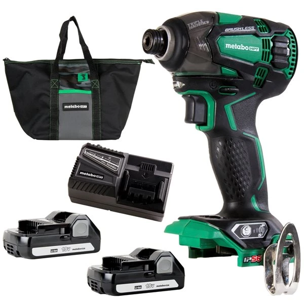 Metabo HPT 18 V 1/4-in Variable Speed Brushless Cordless Impact Driver (2-Batteries) 4 Metabo HPT 18 V 1/4-in Variable Speed Brushless Cordless Impact Driver (2-Batteries) - Image 4