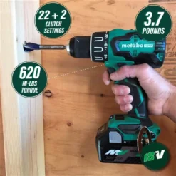 Metabo HPT 1/2-in 18 V Variable Speed Brushless Cordless Hammer Drill (2-Batteries) 9 Metabo HPT 1/2-in 18 V Variable Speed Brushless Cordless Hammer Drill (2-Batteries) -ToolPro Sales Store 330959583 AlternateImage1 l