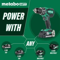 Metabo HPT 1/2-in 18 V Variable Speed Brushless Cordless Hammer Drill (2-Batteries) 7 Metabo HPT 1/2-in 18 V Variable Speed Brushless Cordless Hammer Drill (2-Batteries) -ToolPro Sales Store 330959583 AlternateImage2 l