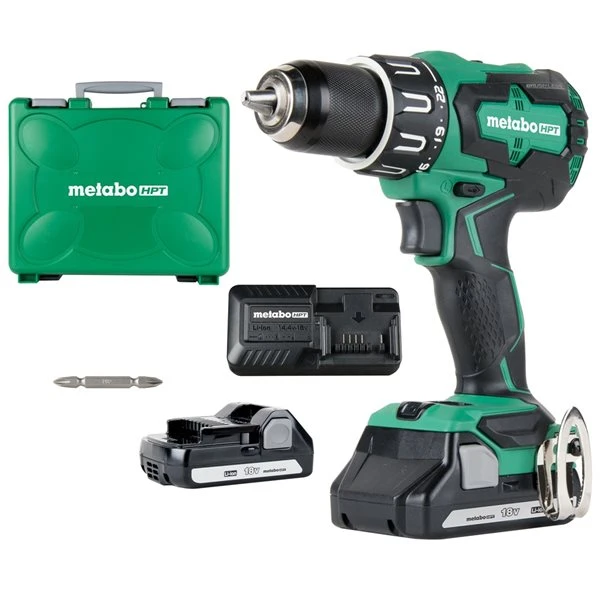 Metabo HPT 1/2-in 18 V Variable Speed Brushless Cordless Hammer Drill (2-Batteries) 2 Metabo HPT 1/2-in 18 V Variable Speed Brushless Cordless Hammer Drill (2-Batteries) - Image 2