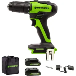 Greenworks 24 V 1/2-in Variable Speed Brushless Cordless Drill/Driver (2-Batteries Included)