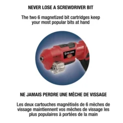 King Canada Performance Plus 3.6 A, 3.6 V Lithium Ion Cordless Screwdriver Kit With Charger