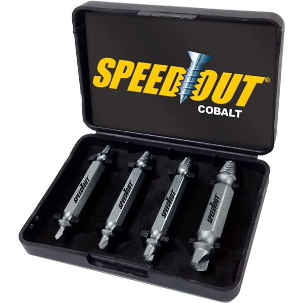 Speed Out 4-pack Cobalt Double-ended 2-in Screw Extractor Set 1 Speed Out 4-pack Cobalt Double-ended 2-in Screw Extractor Set