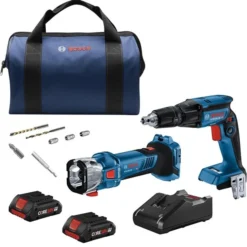 Bosch Core 18V Lithium Ion Brushless 2-Tool Combo Kit (2 Batteries And 1 Charger Included)