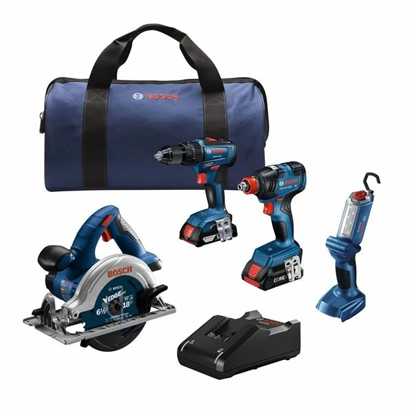 Bosch Core 18V Lithium Ion Brushless 5-Tool Combo Kit (2 Batteries And 1 Charger Included) 2 Bosch Core 18V Lithium Ion Brushless 5-Tool Combo Kit (2 Batteries And 1 Charger Included) - Image 2