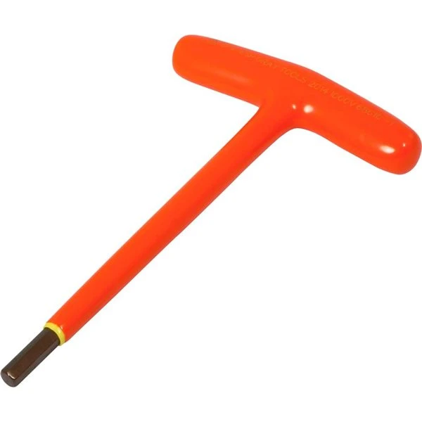 Gray Tools 1/4-in S2 T-handle Hex Key, 1000V Insulated 1 Gray Tools 1/4-in S2 T-handle Hex Key, 1000V Insulated