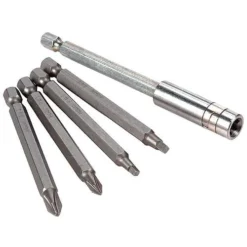 Picquic Screwdriver Bit With Extension Kit - Power Bit - Steel - Set Of 4