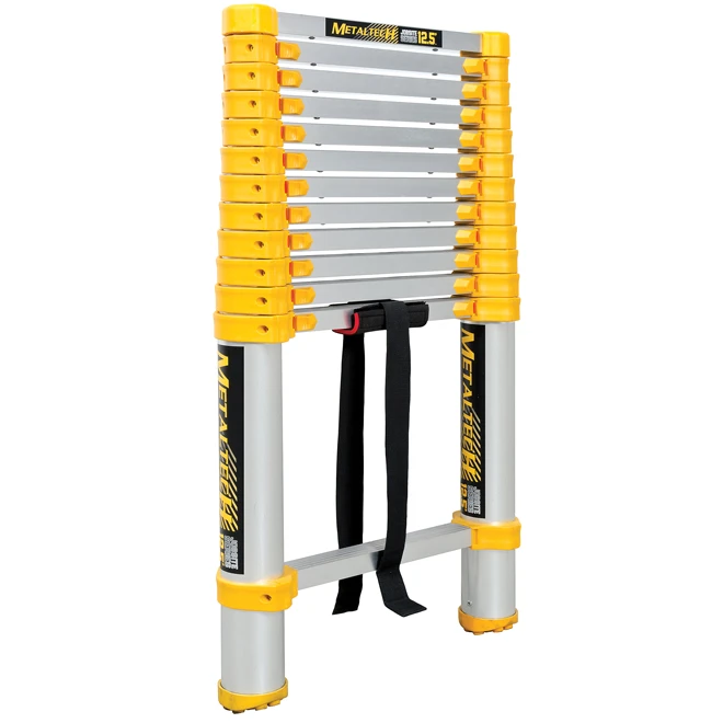 Metaltech 12.5-ft Telescopic Ladder - CSA-certified - Aircraft-Grade Aluminum 2 Metaltech 12.5-ft Telescopic Ladder - CSA-certified - Aircraft-Grade Aluminum - Image 2