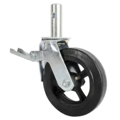 Metaltech 8-in Heavy-Duty Scaffolding Caster - Cast Iron And Rubber