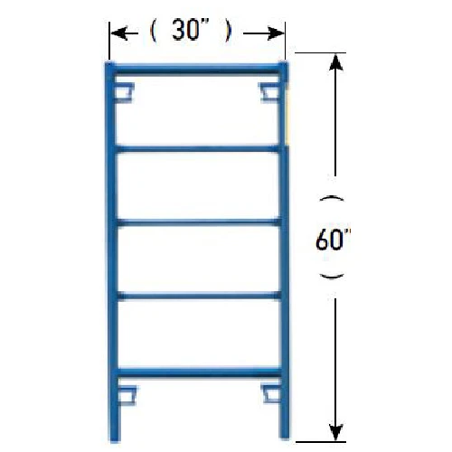 Metaltech Scaffolding - End Frame - Steel - 60-in H X 30-in W - Portable 1 Metaltech Scaffolding - End Frame - Steel - 60-in H X 30-in W - Portable