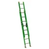 Louisville Ladder 16 Ft Fiberglass Extension Ladder, Load Capacity 225 Lbs. Type II Duty Rating