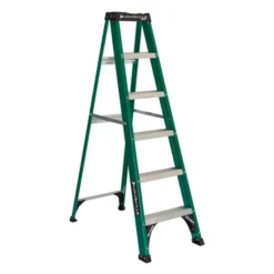 Louisville Ladder 6 Ft Fiberglass Step Ladder, Load Capacity 225 Lbs. Type II Duty Rating